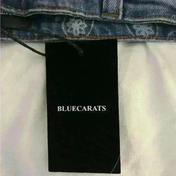 BlueCarats NWT The McQueen 5 Pocket Slim Fit Light Indigo Bandana Style Jean 28 - Picture 2 of 4